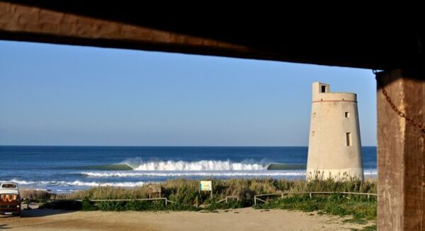 Typischer Ausblick von der Terrasse des A Frame Surfcamp