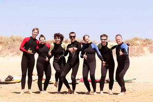 In El Palmar Surfen lernen in der A-Frame Surfschule