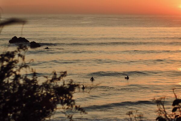 Sonnenuntergang an den Surfspots Spanien