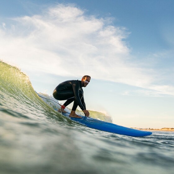 Surfen im Herbst in El Palmar