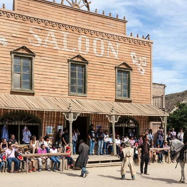 Cowboy show in front of the saloon Photo: Fort Bravo Texas Hollywood Tabernas