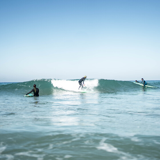 Small waves at El Palmar surf camp