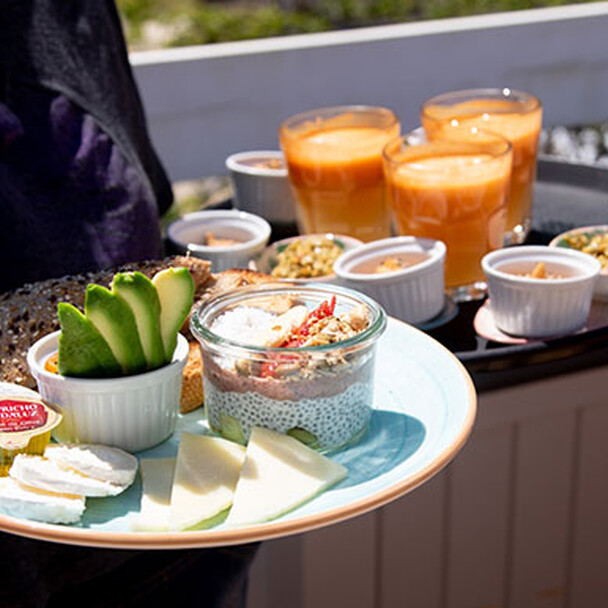 Breakfast at surf camp Spain, El Palmar