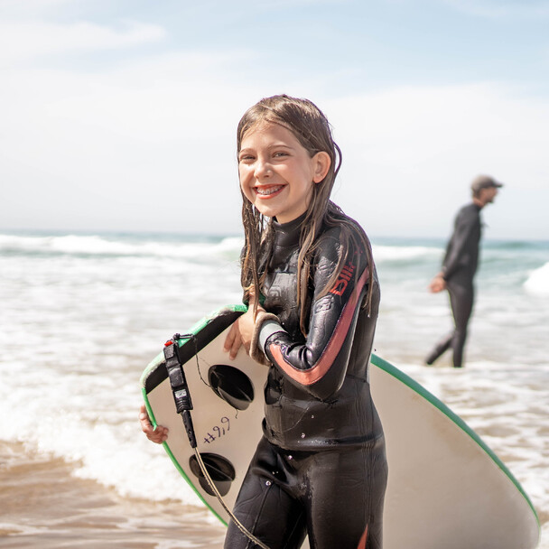 Child on a surf course