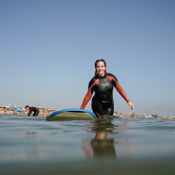 Surfing in Andalusia in August