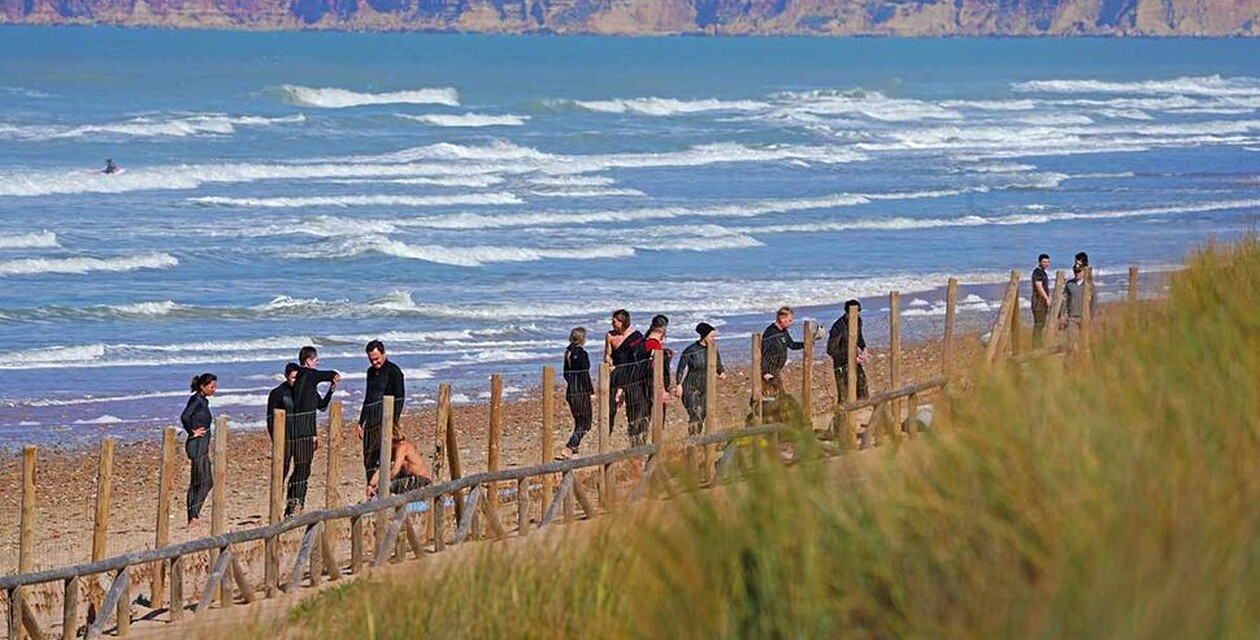 Onshore at the surf spot