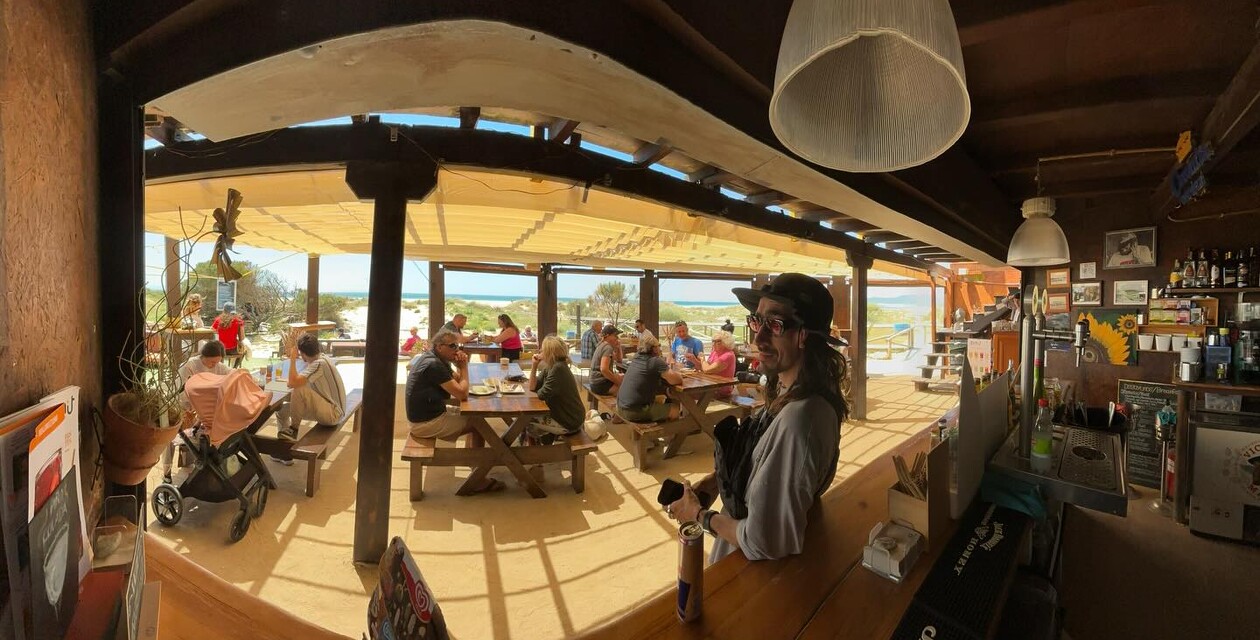 Magnificent view of the sea from the Waves Beach Bar Tarifa.