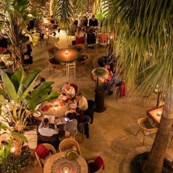 Innenhof im Restaurant El Jardin de Califa in Vejer de la Frontera