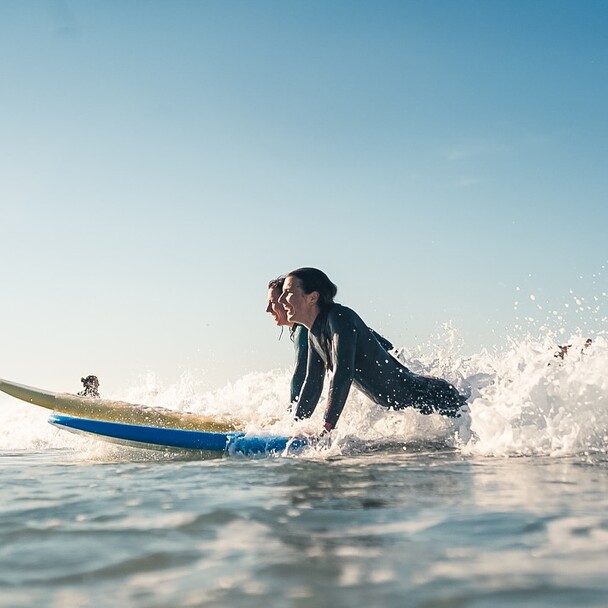 Surf course at the yoga retreat in southern Spain