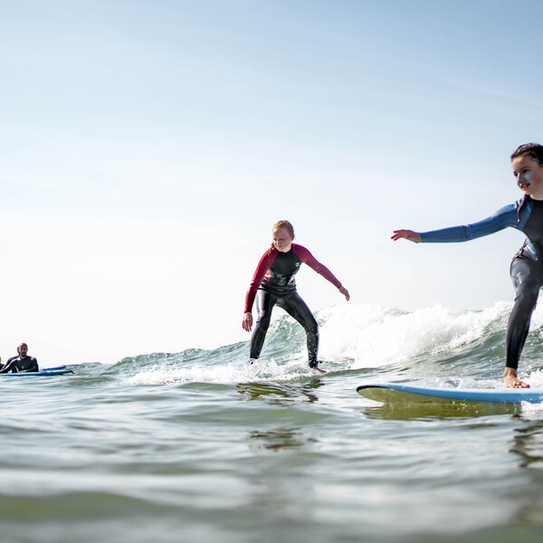 Family surf camp Spain, child surfs