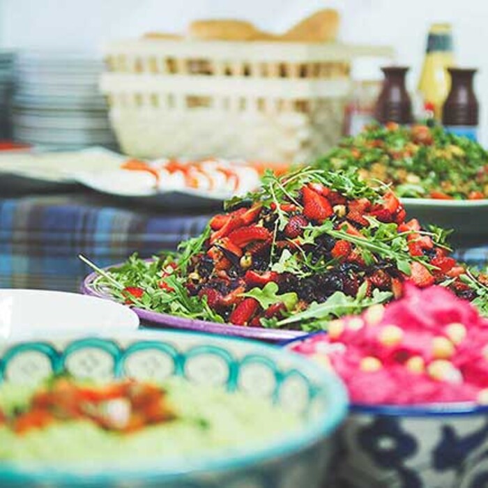 Delicious food at the A-Frame surf camp