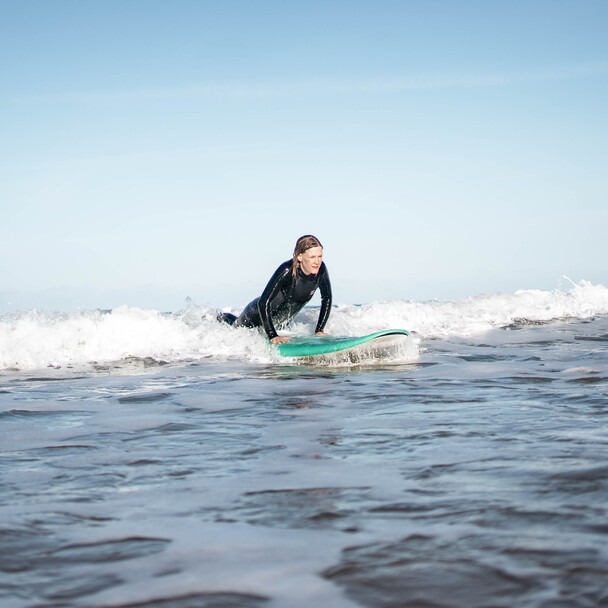 Surf fitness exercise for a successful take-off