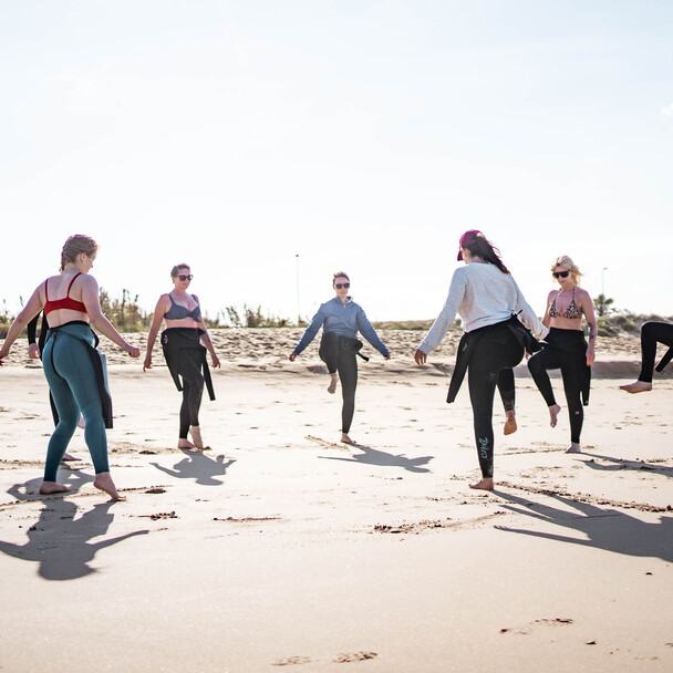 Warm-up in the surf workout