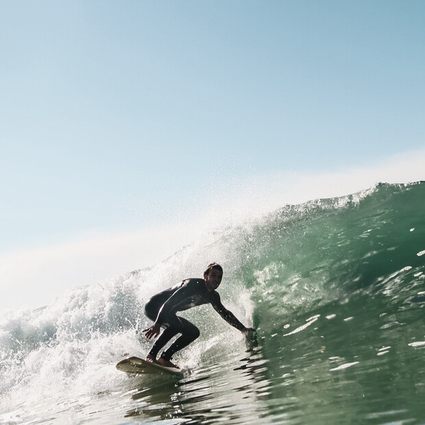 Surf camp Andalusia on the Costa de la Luz, surfers riding waves