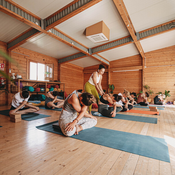 Andalusia yoga at the A-Frame surf camp and yoga retreat, yoga class