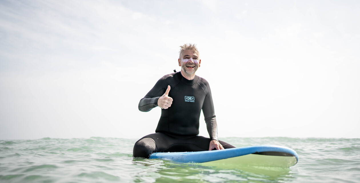 Surfen lernen mit 50