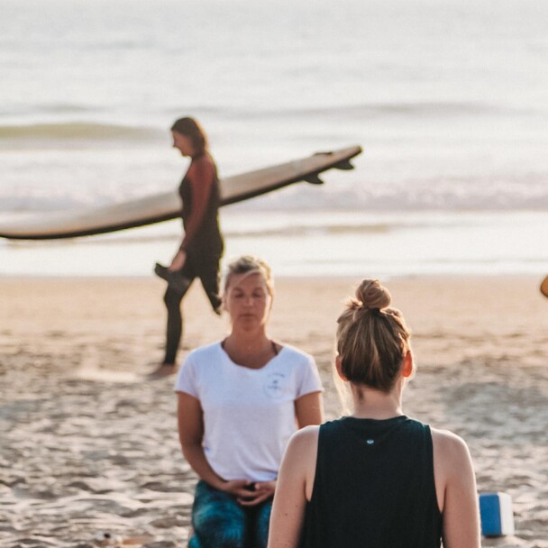 Yoga with Katrin on the beach