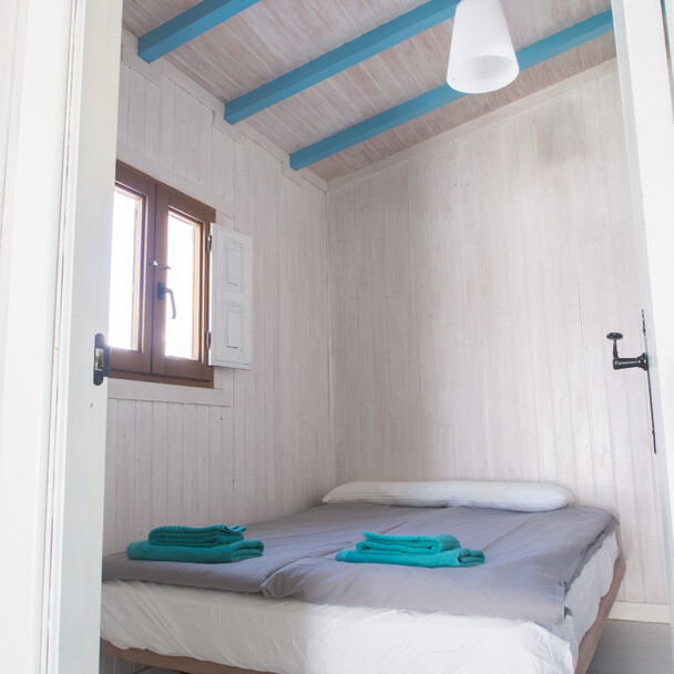 Double bed at Oasis Surfcamp Andalusia