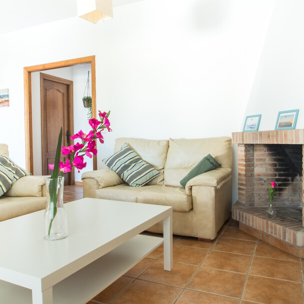 Living area in the surf camp Andalusia