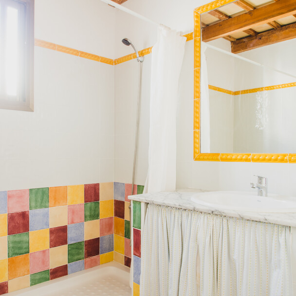 Bathroom in the surf camp Andalusia