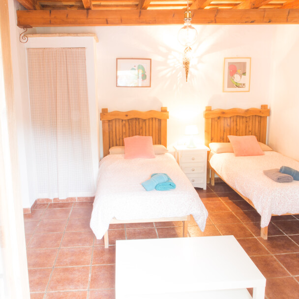 Twin room in the surf camp Andalusia