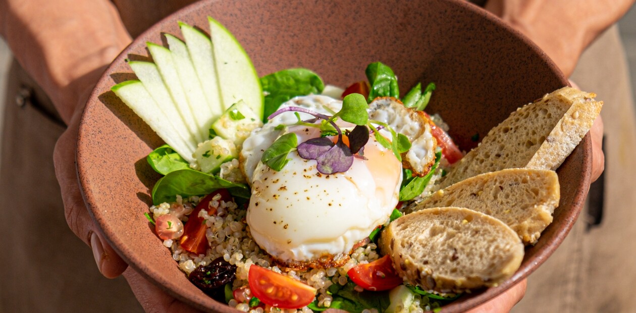 Delicious bowl at the A-Frame surf camp in Andalusia