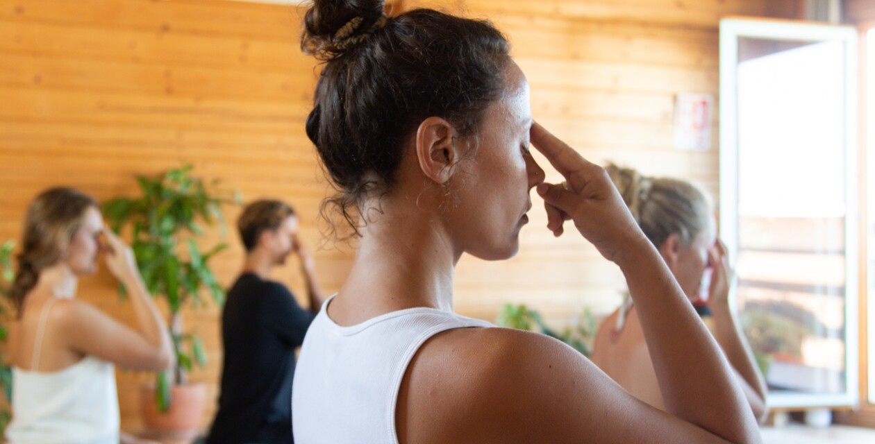 Pranayama beim Yoga Retreat Spanien