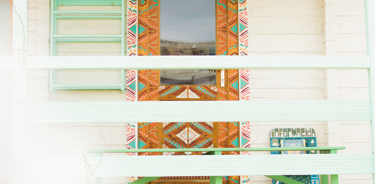 Andalusia Yoga, A-Frame Yoga House from the front